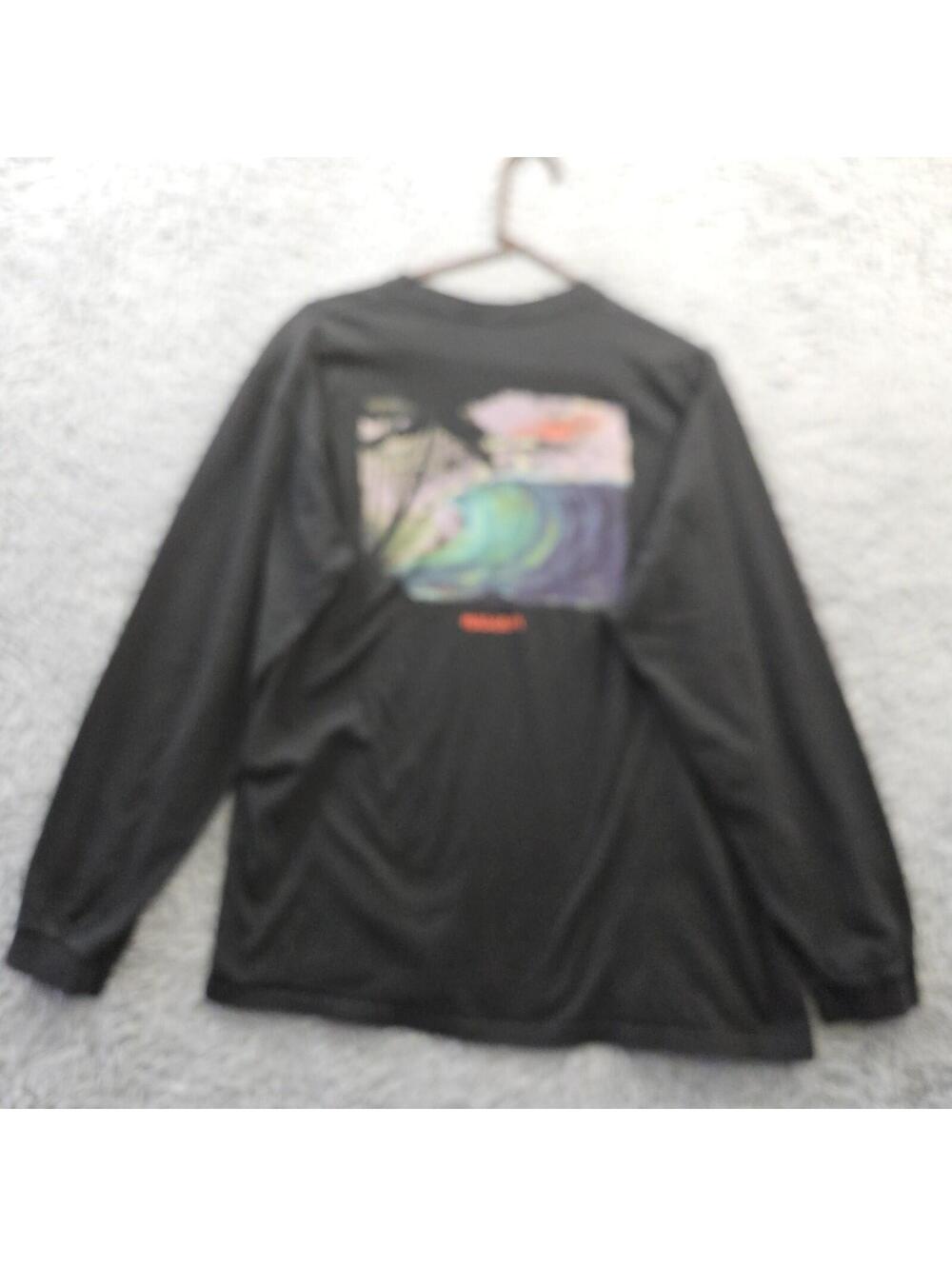 Crazy Shirts Long Sleeve Graphic Tee Men Large Tidal Wave Hawaii Surf